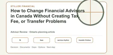 How to Change Financial Advisors in Canada Without Creating Tax, Fee, or Transfer Problems