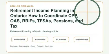 Retirement Income Planning in Ontario: How to Coordinate CPP, OAS, RRIFs, TFSAs, Pensions, and Tax