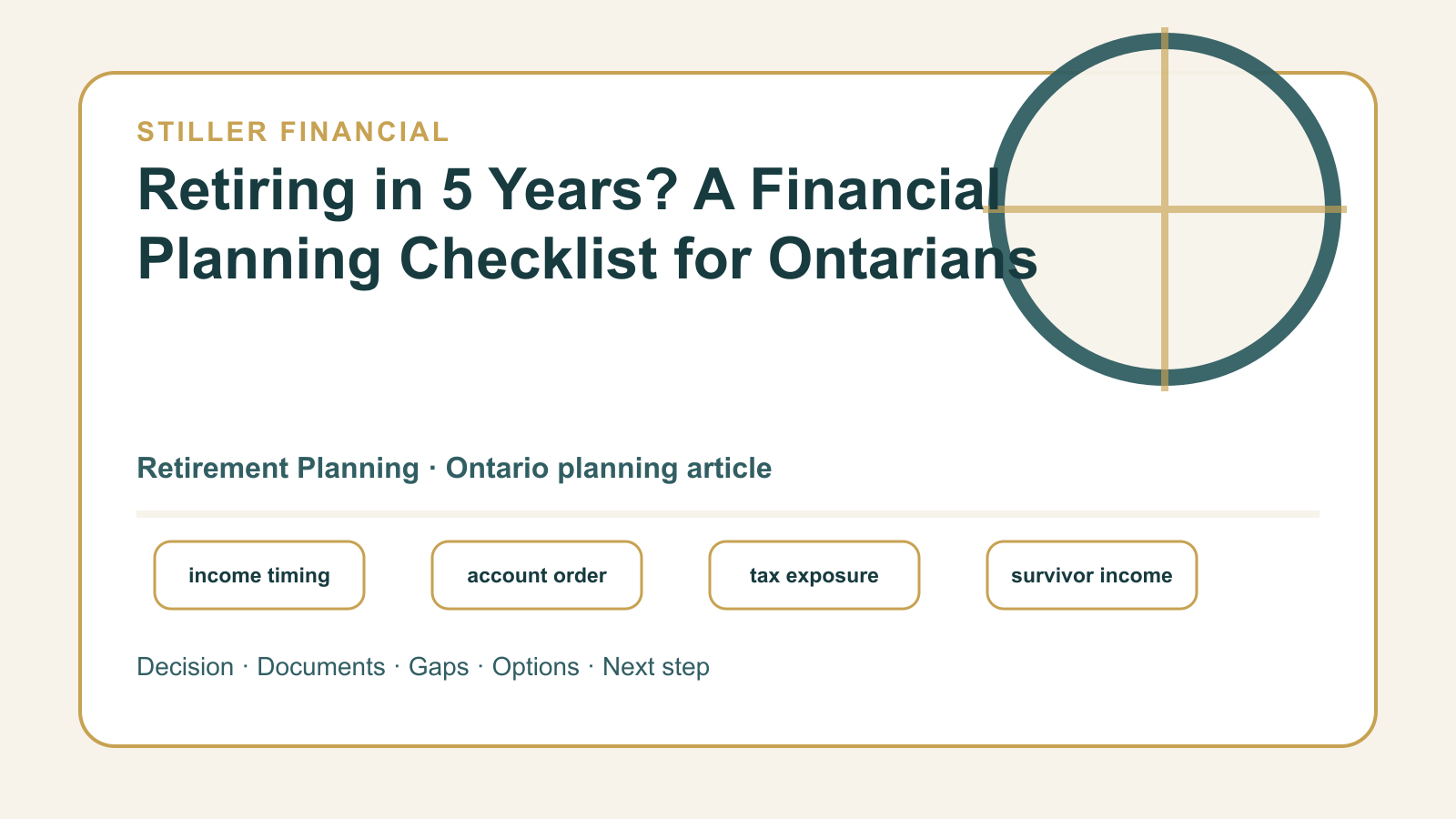 Retiring in 5 Years? A Financial Planning Checklist for Ontarians article visual.